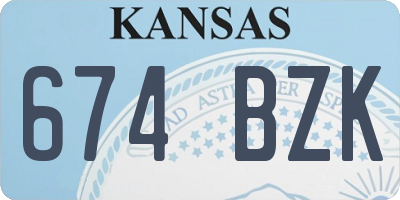 KS license plate 674BZK