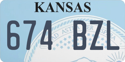 KS license plate 674BZL
