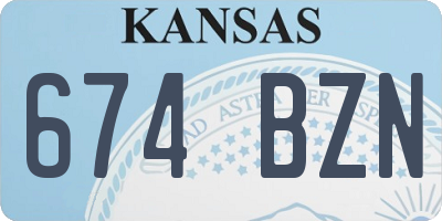 KS license plate 674BZN