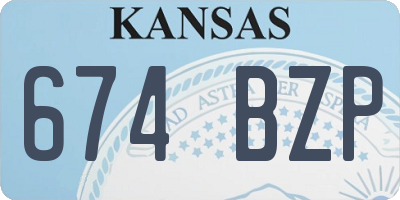 KS license plate 674BZP