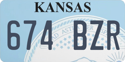 KS license plate 674BZR