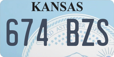 KS license plate 674BZS