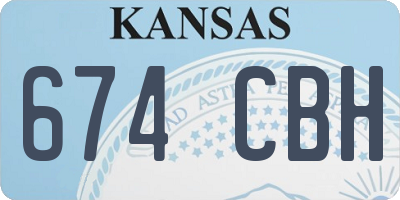 KS license plate 674CBH