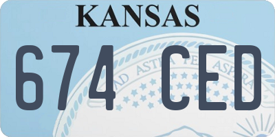 KS license plate 674CED