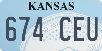 KS license plate 674CEU