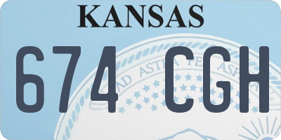 KS license plate 674CGH
