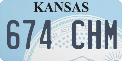 KS license plate 674CHM