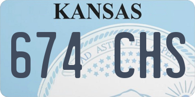 KS license plate 674CHS