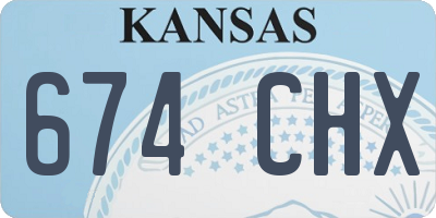 KS license plate 674CHX