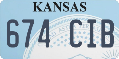 KS license plate 674CIB
