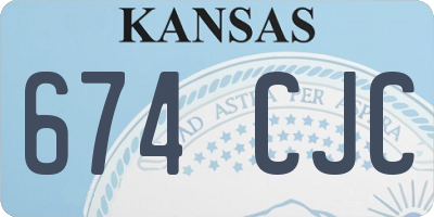 KS license plate 674CJC