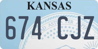 KS license plate 674CJZ