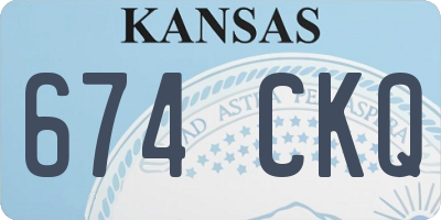 KS license plate 674CKQ
