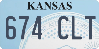 KS license plate 674CLT