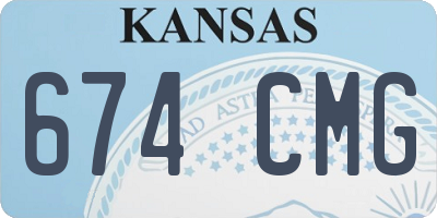 KS license plate 674CMG