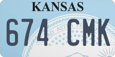 KS license plate 674CMK