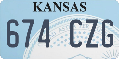 KS license plate 674CZG