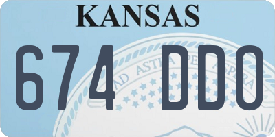KS license plate 674DDO