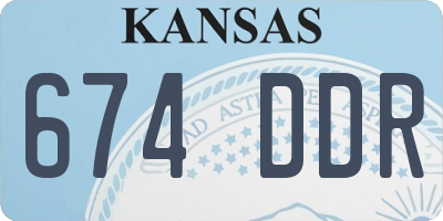 KS license plate 674DDR