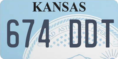 KS license plate 674DDT