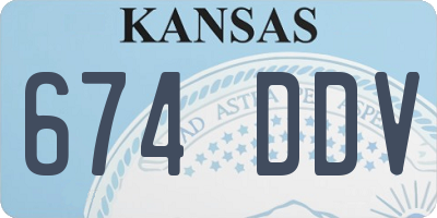 KS license plate 674DDV