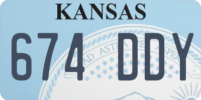 KS license plate 674DDY