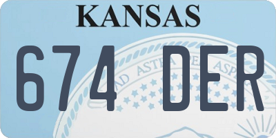 KS license plate 674DER