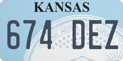 KS license plate 674DEZ