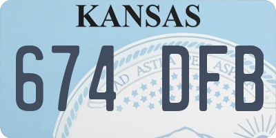 KS license plate 674DFB