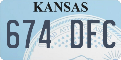 KS license plate 674DFC