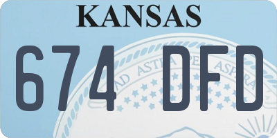 KS license plate 674DFD