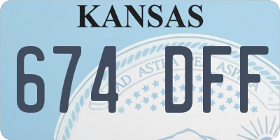 KS license plate 674DFF