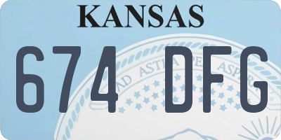 KS license plate 674DFG