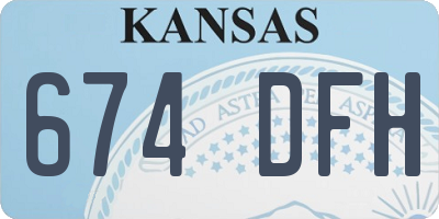 KS license plate 674DFH