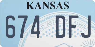 KS license plate 674DFJ