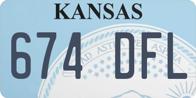 KS license plate 674DFL