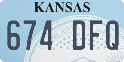 KS license plate 674DFQ