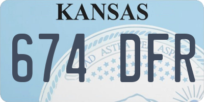 KS license plate 674DFR