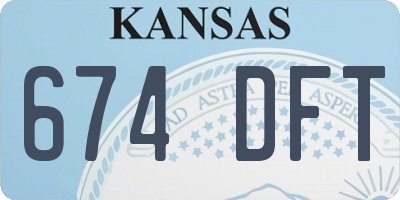 KS license plate 674DFT