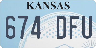 KS license plate 674DFU