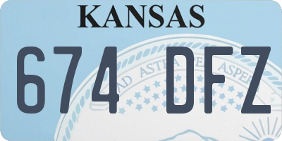 KS license plate 674DFZ
