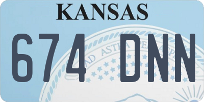 KS license plate 674DNN