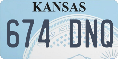 KS license plate 674DNQ