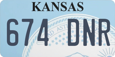 KS license plate 674DNR