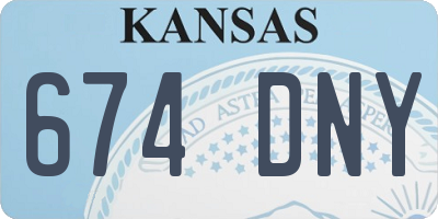 KS license plate 674DNY