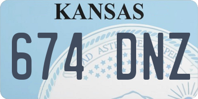 KS license plate 674DNZ