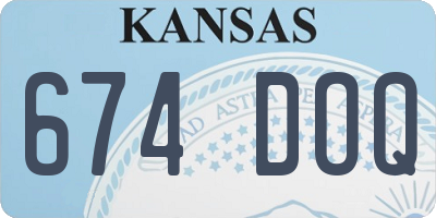 KS license plate 674DOQ