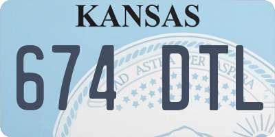 KS license plate 674DTL