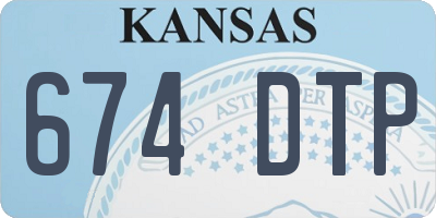 KS license plate 674DTP