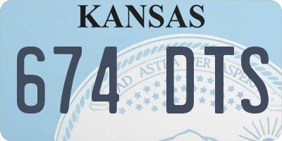 KS license plate 674DTS
